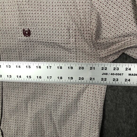 Panhandle Geometric Shirt Mens L Button Up Long/SLV Print Gray Maroon Cotton - Picture 8 of 10